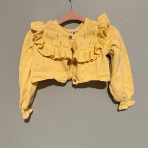 Janie and Jack Yellow Ruffled Sweater